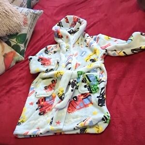 Colorful Kids' Hooded Robe ,Soft Fleece, 3-4 Years 120cm
